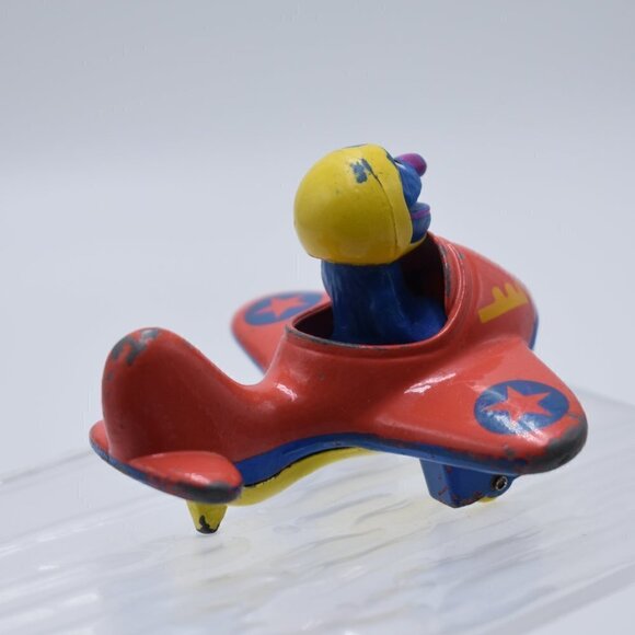Playskool Grover Airplane Sesame Street 1986 Muppets Plane Red Die Cast - Picture 4 of 6